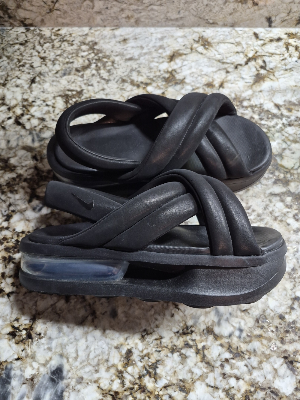 Nike Air Isla Black Platform Slide Strap Sandals 11
